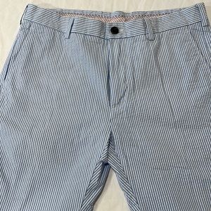 Brooks Brothers Red Fleece Blue Stripe Seersucker Pant 34/30